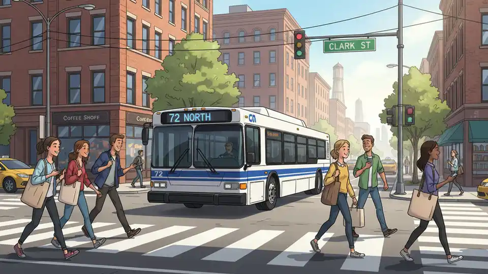 CTA Route 72 Adjusts for Pedestrian Crowds