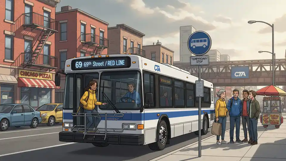 Chicago CTA Adjusts 69th Red Line Bus Stops