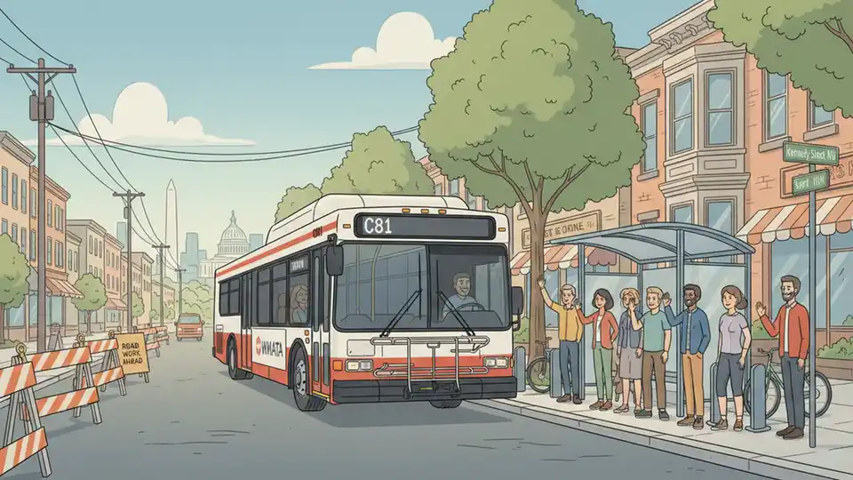 DC C81 Bus Reroutes for Kennedy Street Work