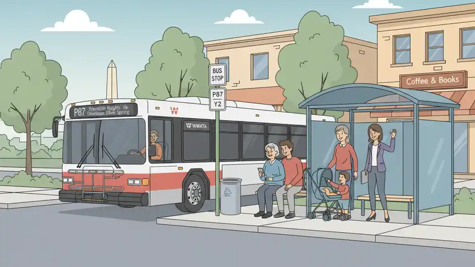 WMATA Adjusts P87 Route with Stop Closure