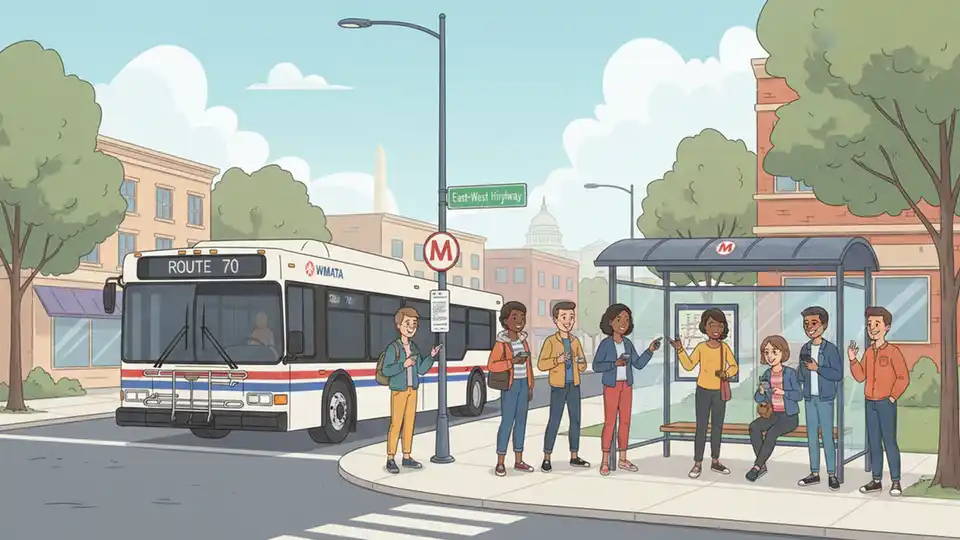 WMATA Shifts M44 Stop West for Safety