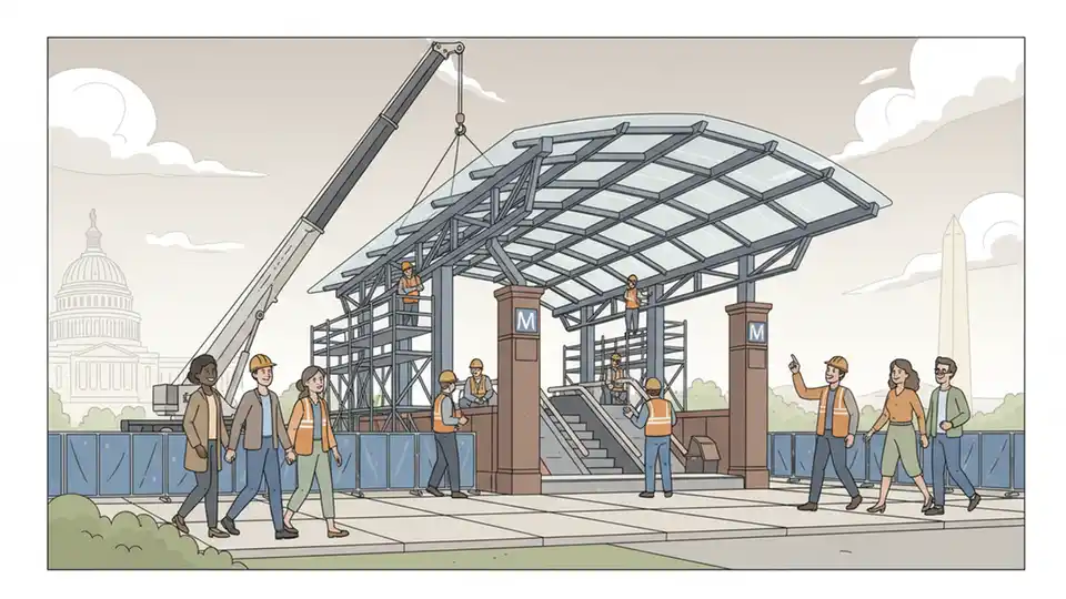 Metro Adds Weather Canopies at Arlington Cemetery