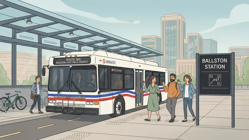 Arlington Bus Stop Shifts for Construction Work