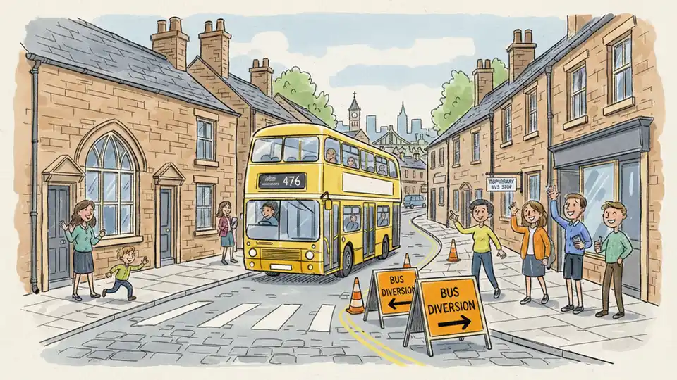 Yorkshire Route 476 Adapts to Road Closure