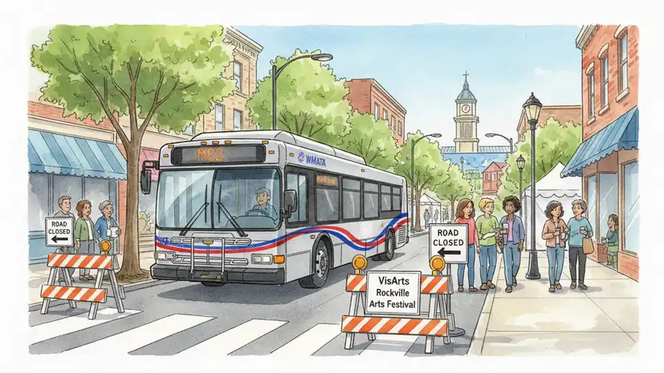 Metro M82 Detours for Rockville Arts Festival