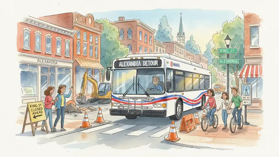 WMATA A71 Detours Around King Street Construction