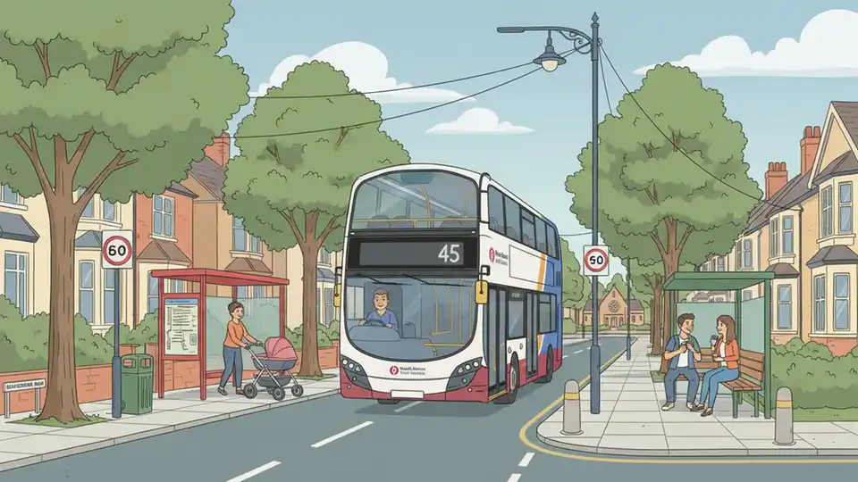 West Midlands Bus 45 Reroutes for Street Work