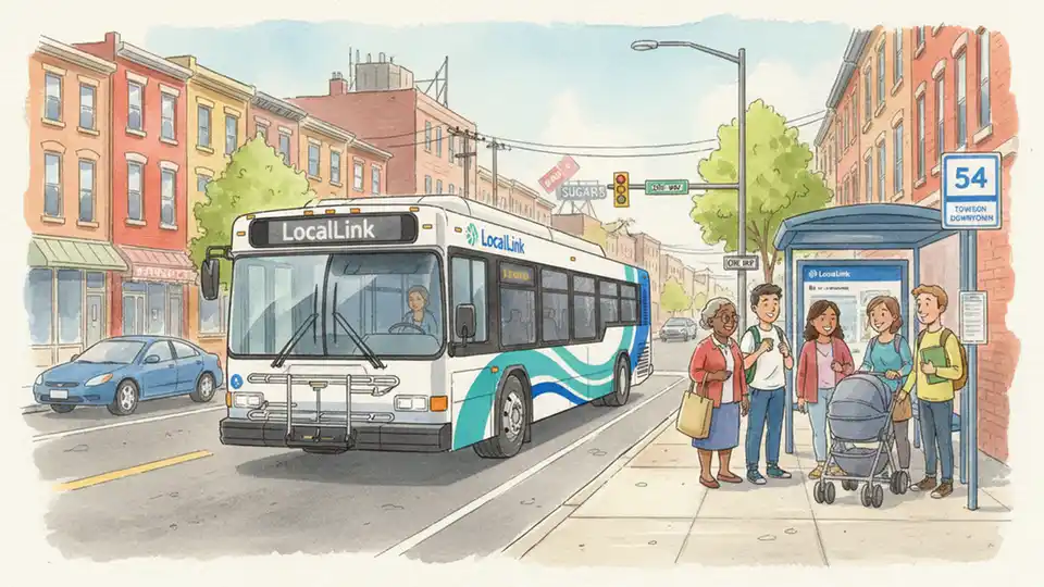Baltimore LocalLink 29 Reroutes Around Watermain Break