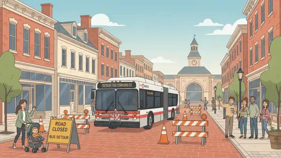 WMATA A71 Detours Around King Street Work