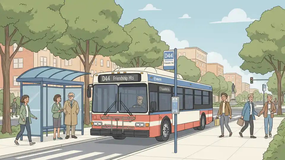 WMATA Adjusts D44 Stops for Bike Lane Project