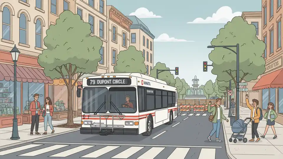 WMATA Reroutes Buses for Dupont Circle Work