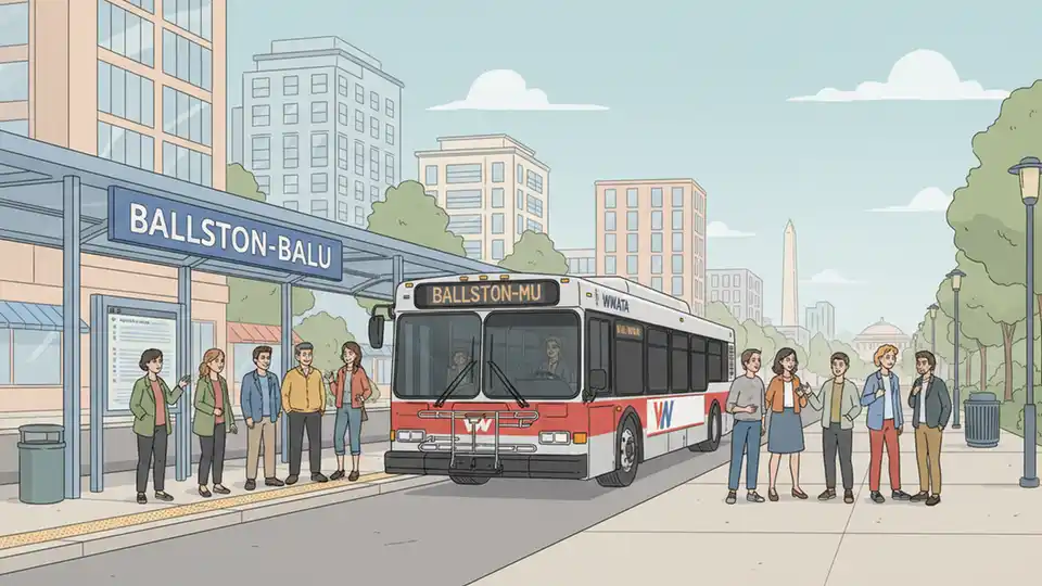 Arlington Bus Stop Shifts for Construction Work