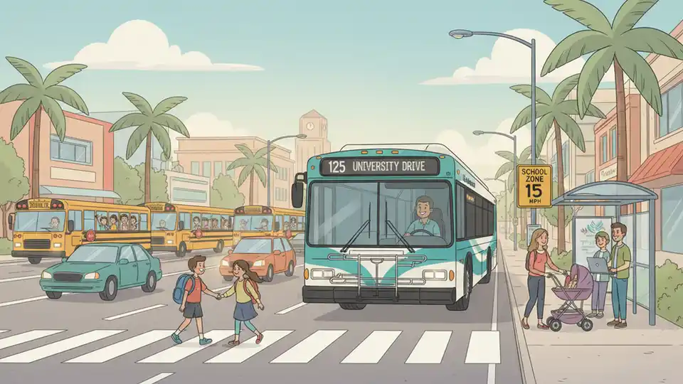 Greater Miami Route 2 Stop Adjusts for School Traffic