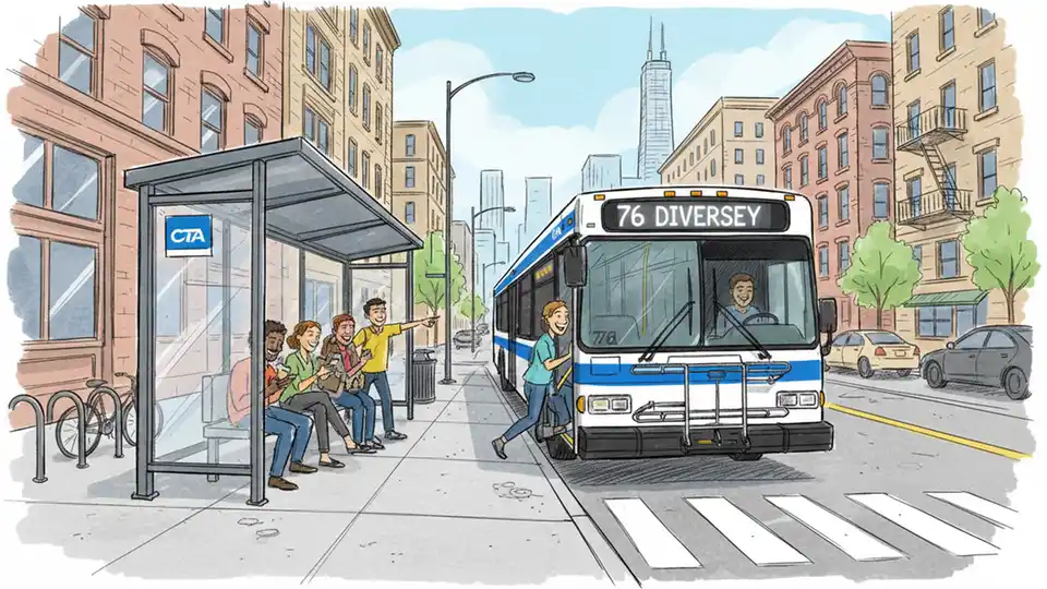 CTA Route 76 Stop Relocated at Diversey/Halsted