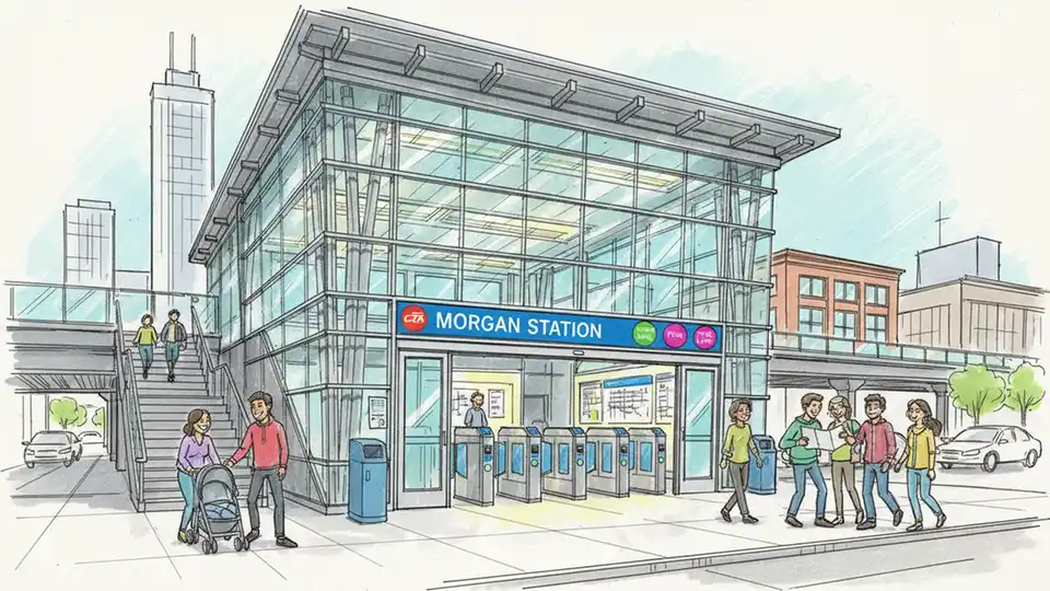 CTA Morgan Station Maintains Access During Repairs