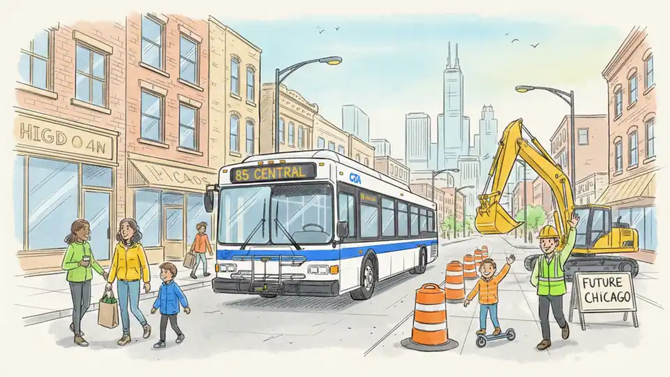 CTA Route 85 Adjusts for Central Avenue Work