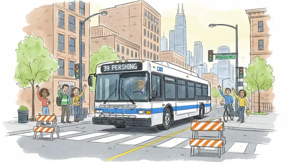 CTA Route 39 Reroutes Around Construction Work
