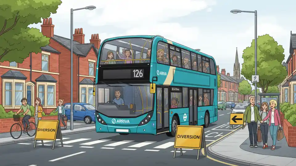 Yorkshire Route 126 Reroutes Around Roadworks