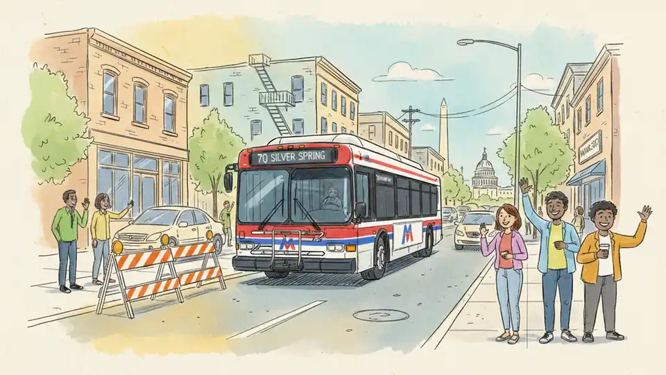 WMATA C81 Reroutes Around Kennedy Street Work