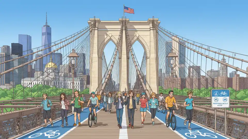 Brooklyn Bridge Gets Separated Bike and Ped Paths
