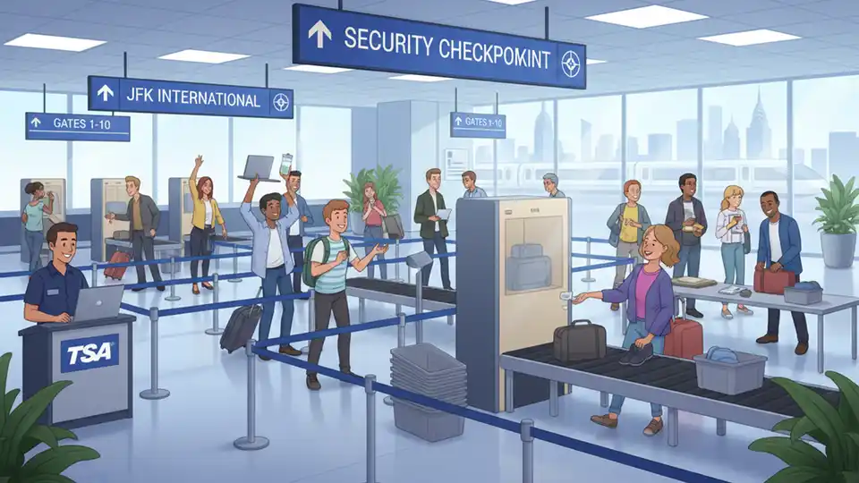 NYC Airport Security Delays Grow with TSA Staffing