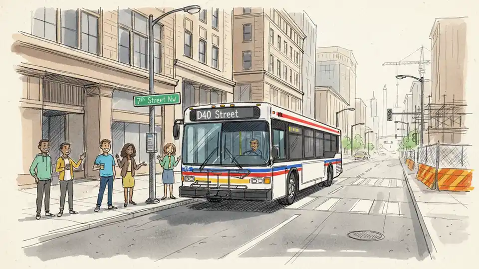 WMATA Adjusts D40 Service for Downtown Construction