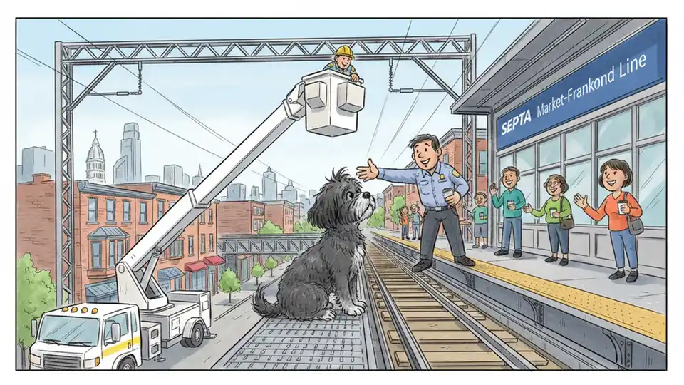 SEPTA Coordinates Dog Rescue at West Philly Station