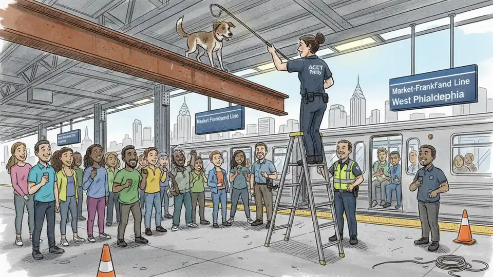 SEPTA and ACCT Philly Coordinate Dog Rescue