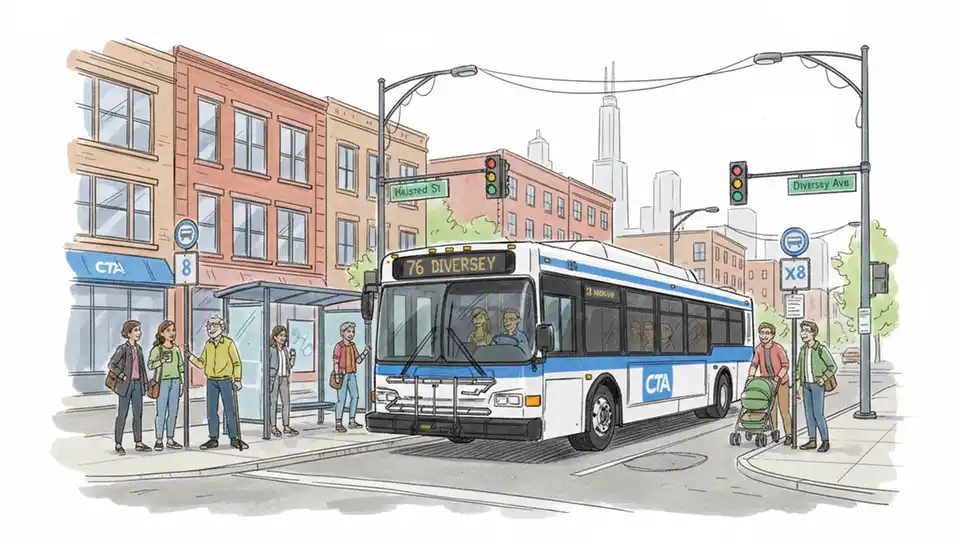 CTA Adjusts Route 76 Stop at Diversey, Halsted