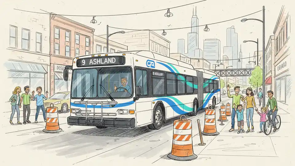 CTA Reroutes Ashland Buses for Construction Work