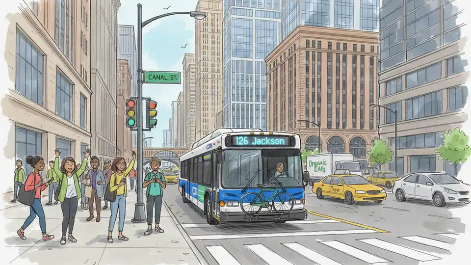 Chicago CTA Reroutes Buses Around Canal Work