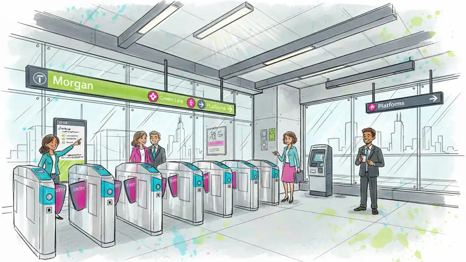 CTA Morgan Station Maintains Service During Work