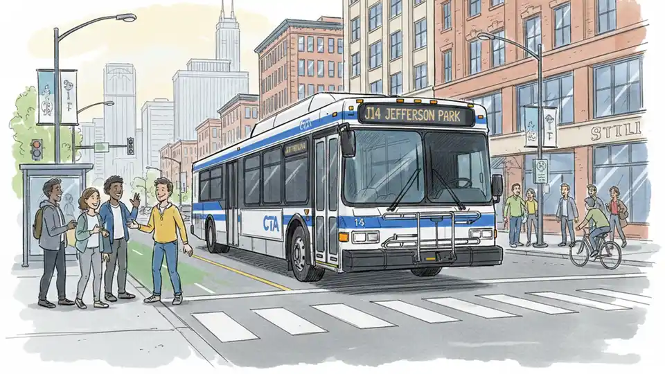 CTA 88 Higgins Reroutes Around Street Blockage