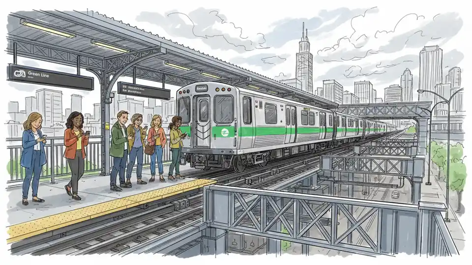 Chicago Green Line Split Requires Garfield Transfer