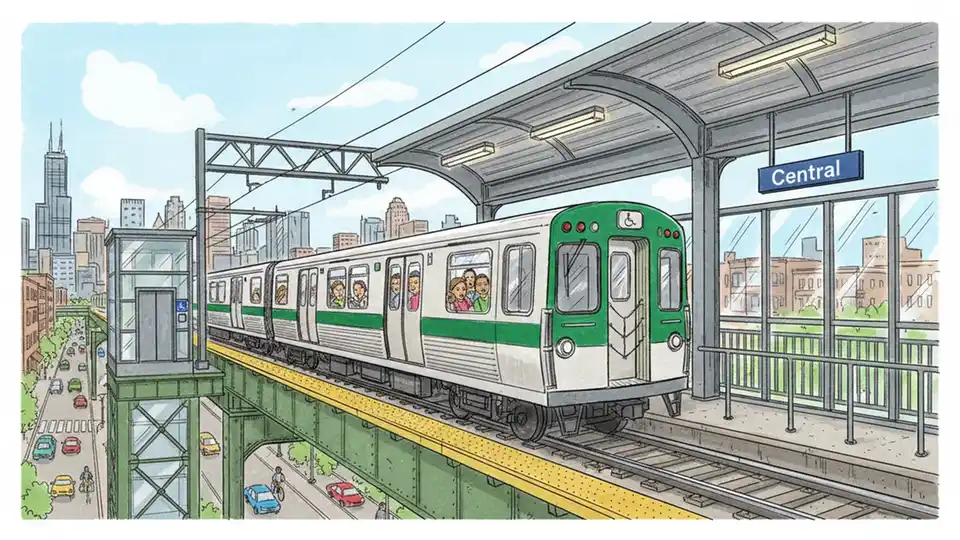 CTA Green Line Central Elevator Out, Repairs Underway