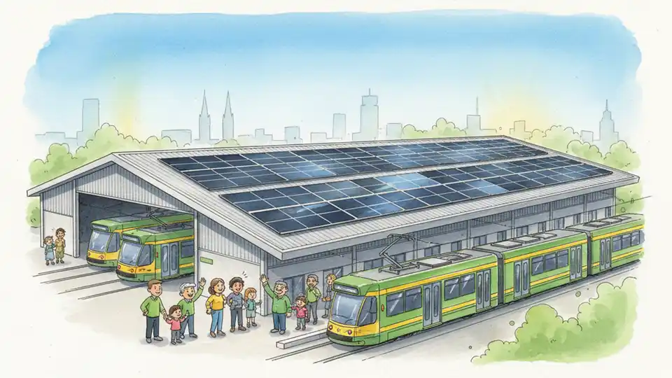 Melbourne Trams Power Depots with Solar Energy