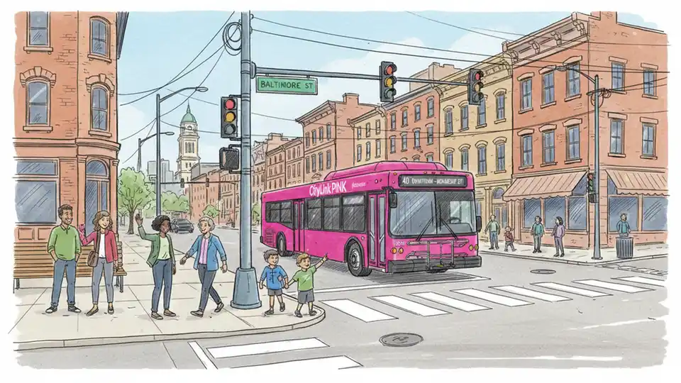 Baltimore CityLink PINK Detours for Construction