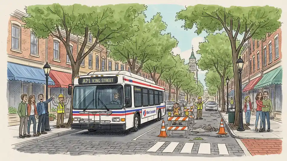 A71 Bus Detours Around King Street Construction