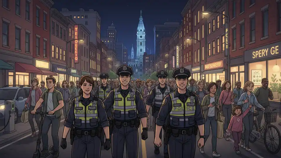 Philadelphia Police Manage South Street Crowd Safely