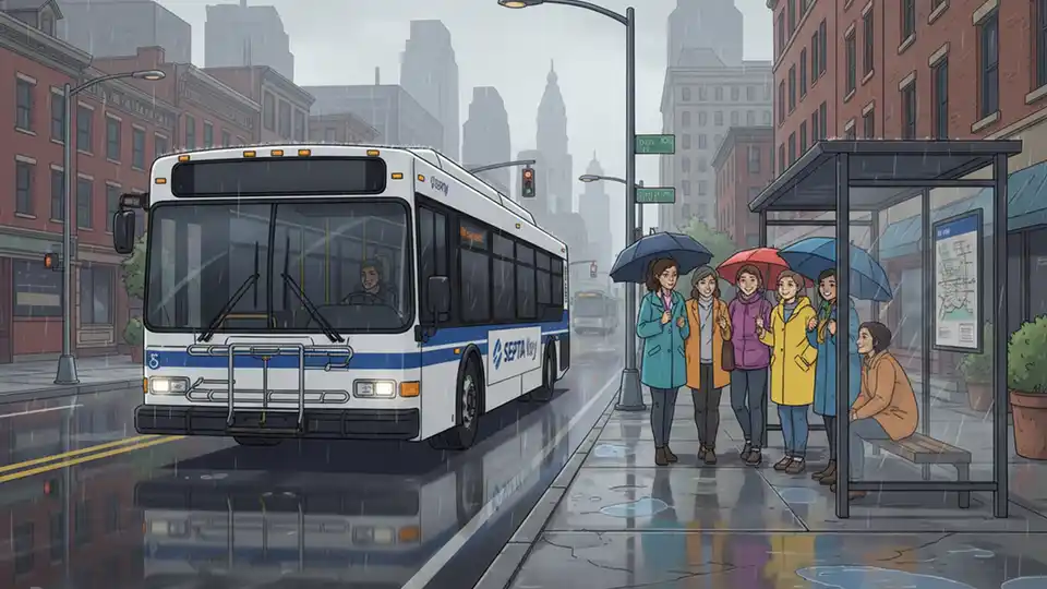 Philadelphia Transit Adjusts to Midweek Rain