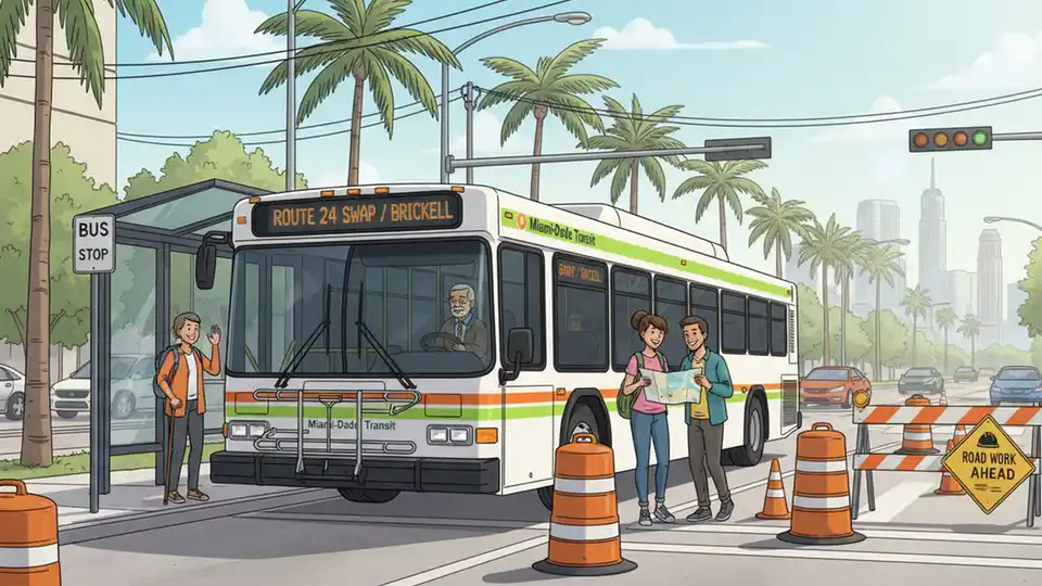 Route 18 Stop Relocated During Construction