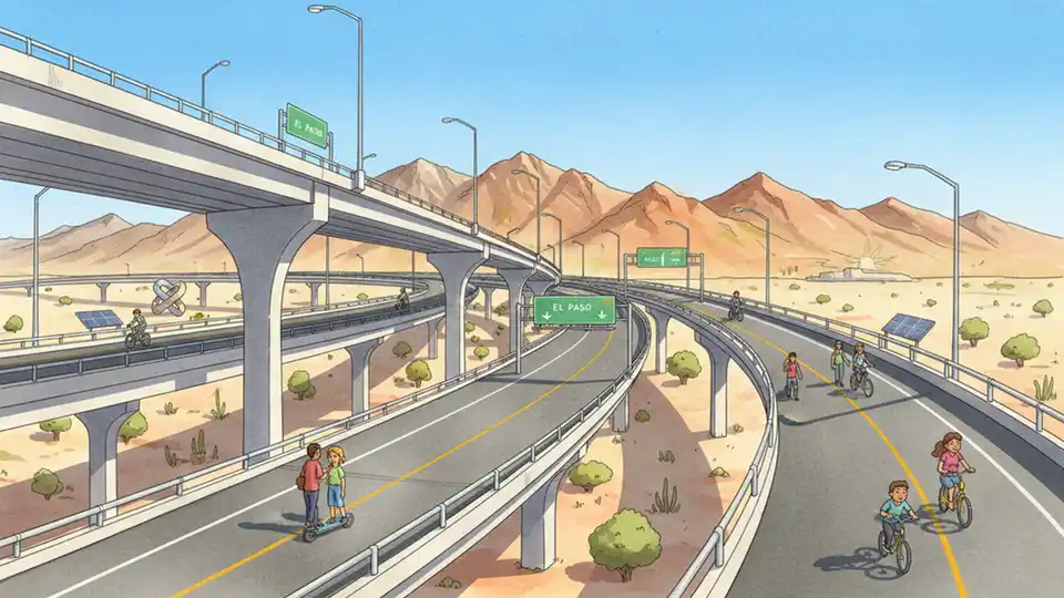 El Paso Engineer Shaped City Highway Network