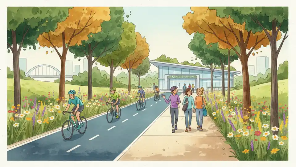 North West Greenway Links Jobs to Rail Station