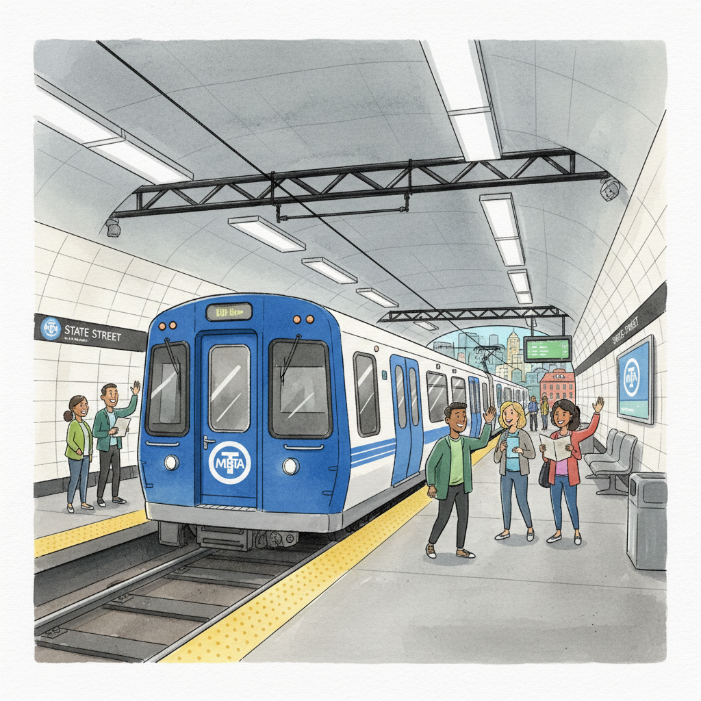 Boston Blue Line Resumes After Quick Maintenance Check