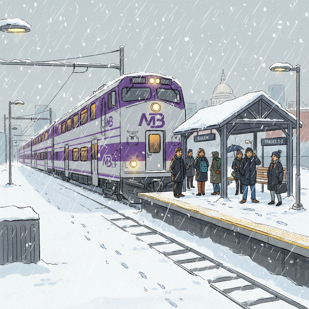 Boston MBTA Adapts Service for Monday Storm