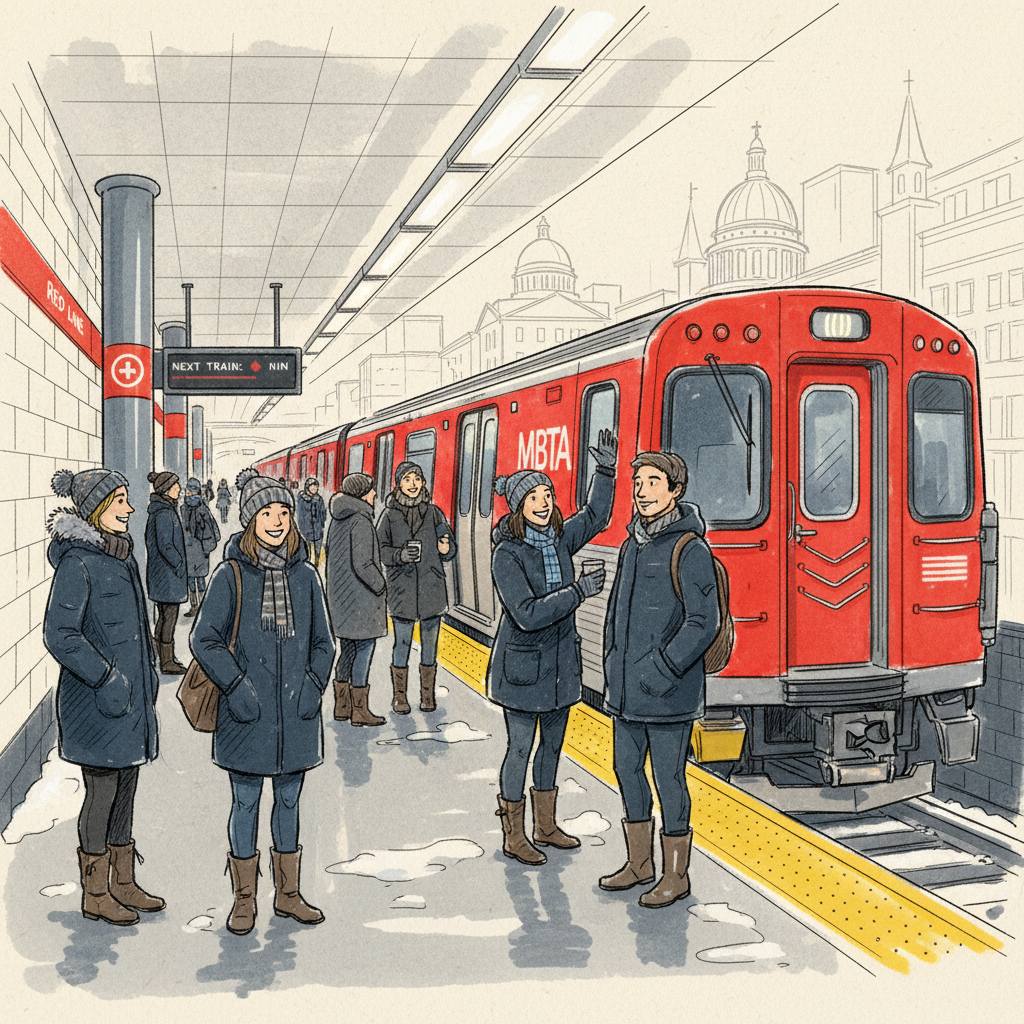 Boston Red Line Adapts After Winter Storm