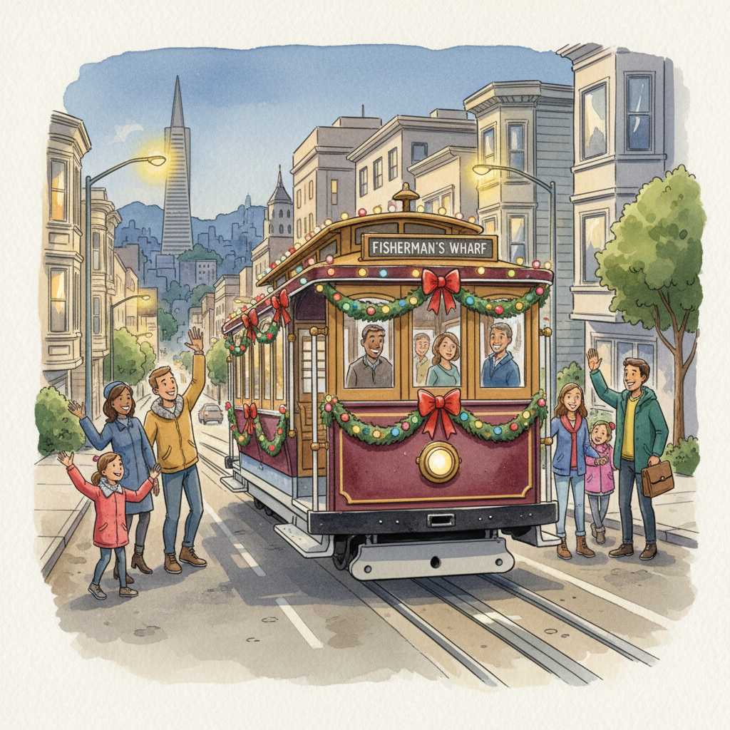 SF Muni Brings Holiday Cheer to Cable Cars