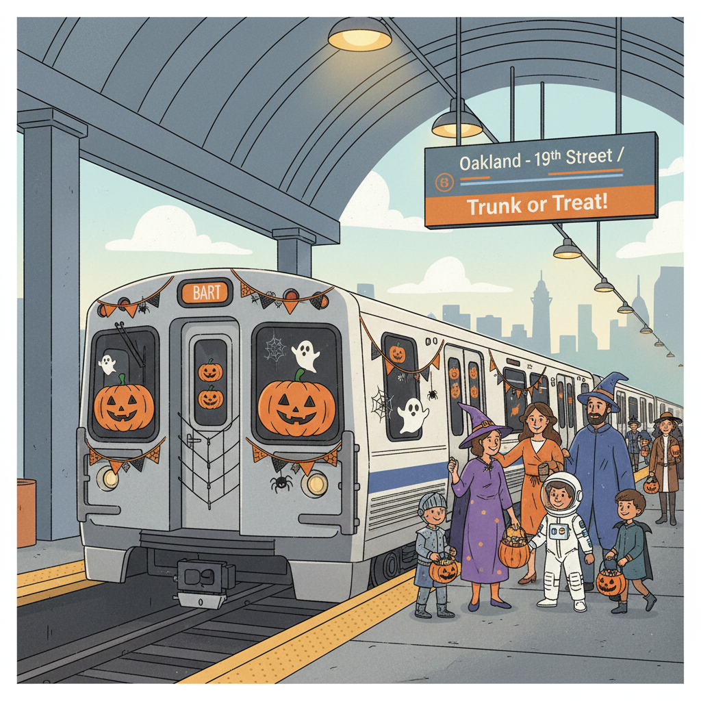 SF BART Brings Halloween Fun to Oakland Stations