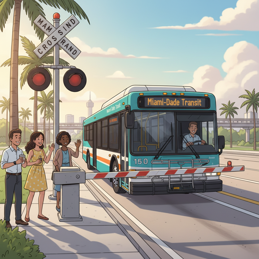 Greater Miami Adds Safety Gates to TransitWay