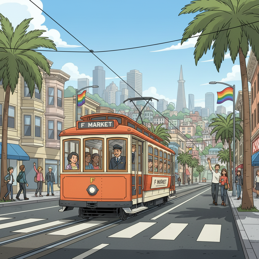 SF F Market Reroutes for Castro Menorah Ceremony